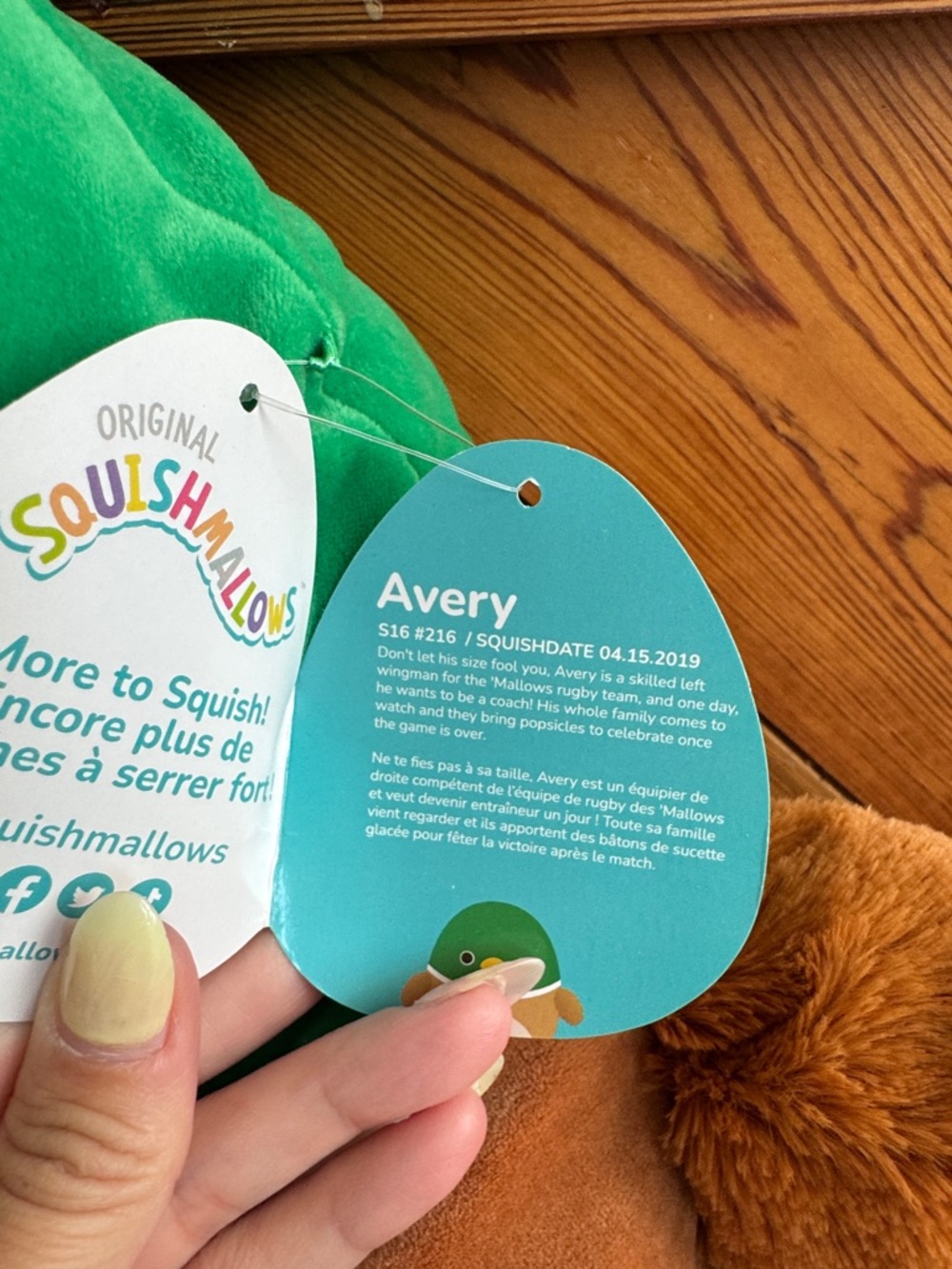 Squishmallows Avery Duck Plush - Picture 3 of 3